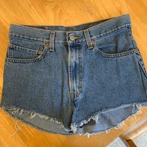 Levi’s high waisted jean shorts